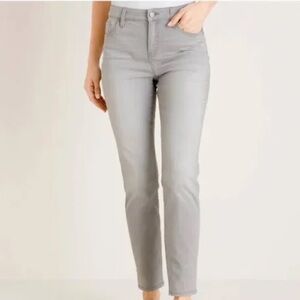 Chico’s Silver Gray Slimming Stretch Jeans Women’s 8